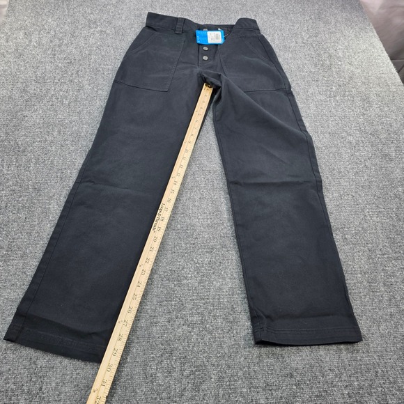Columbia Holly Hideaway Cotton Pant Womens Size 8 Regular Black Button Front - Picture 3 of 5